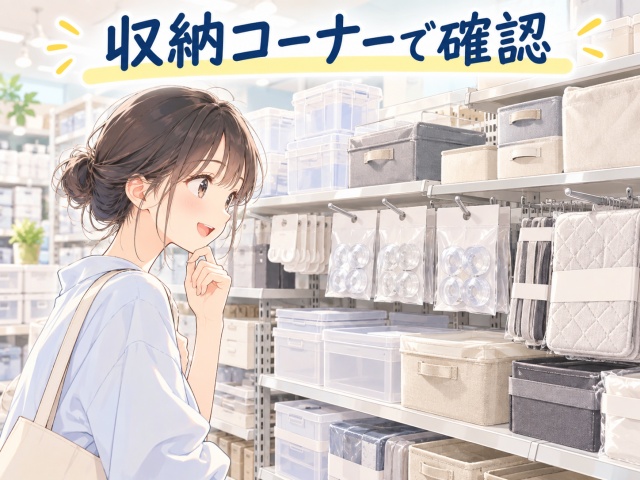 福井志比口店で布団クリップを確認した収納コーナー