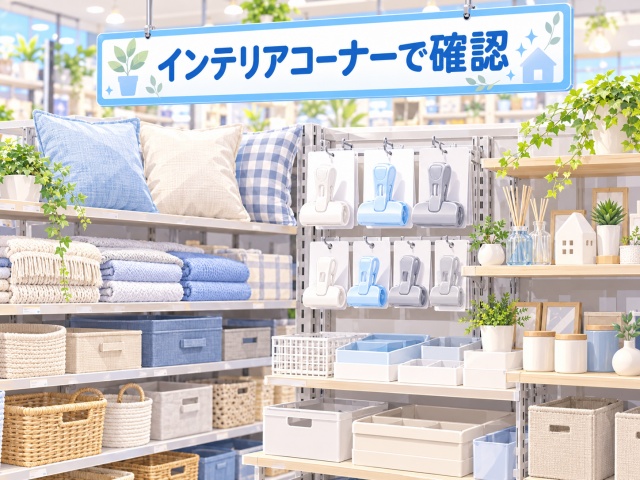 福井若杉店で布団クリップを確認したインテリアコーナー