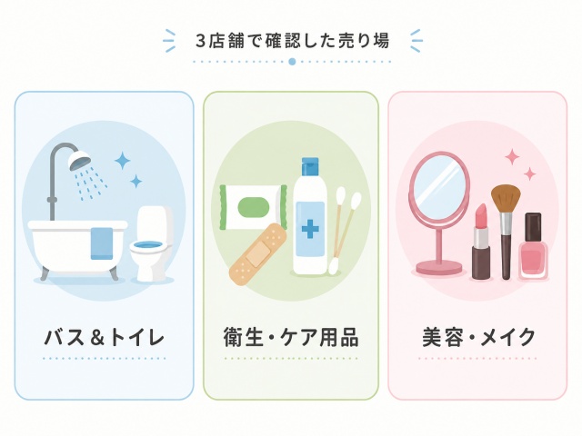 鼻脱毛ワックスを確認したバス＆トイレ・衛生ケア用品・美容メイクの3系統