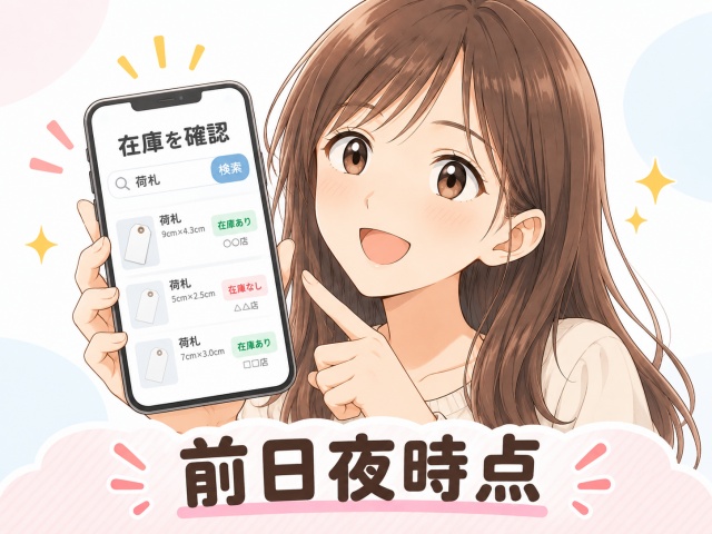DAISOアプリで店舗ごとの在庫を確認するイメージ