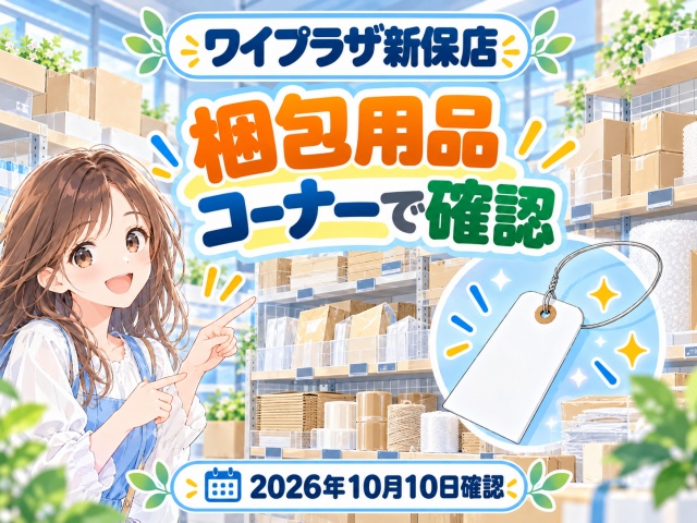 ダイソーワイプラザ新保店では針金白荷札を梱包用品コーナーで確認