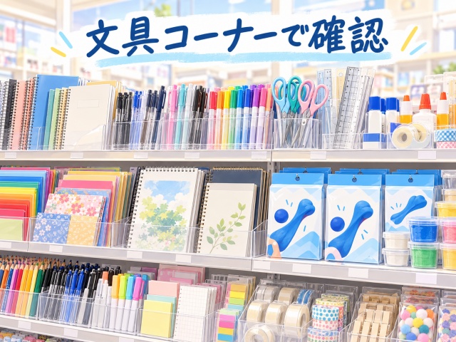 ダイソー 福井志比口店の文具コーナーで確認したもちっと のびーるねんど