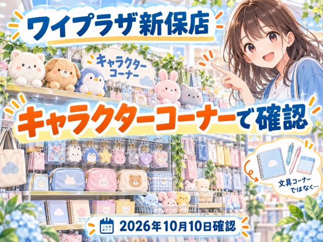ダイソー ワイプラザ新保店で確認したキャラクターコーナー