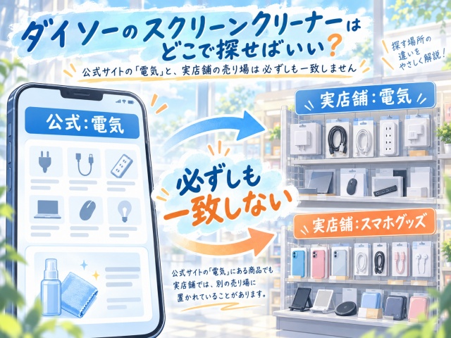 公式の電気カテゴリーと実店舗の売り場が必ずしも一致しないことを示す図