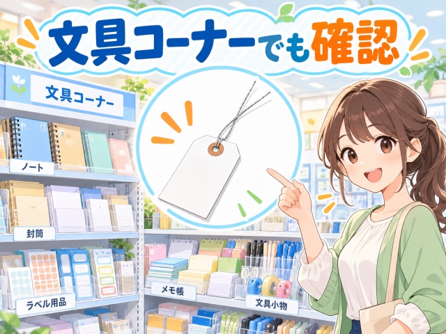 ダイソー福井志比口店では針金白荷札を文具コーナーで確認